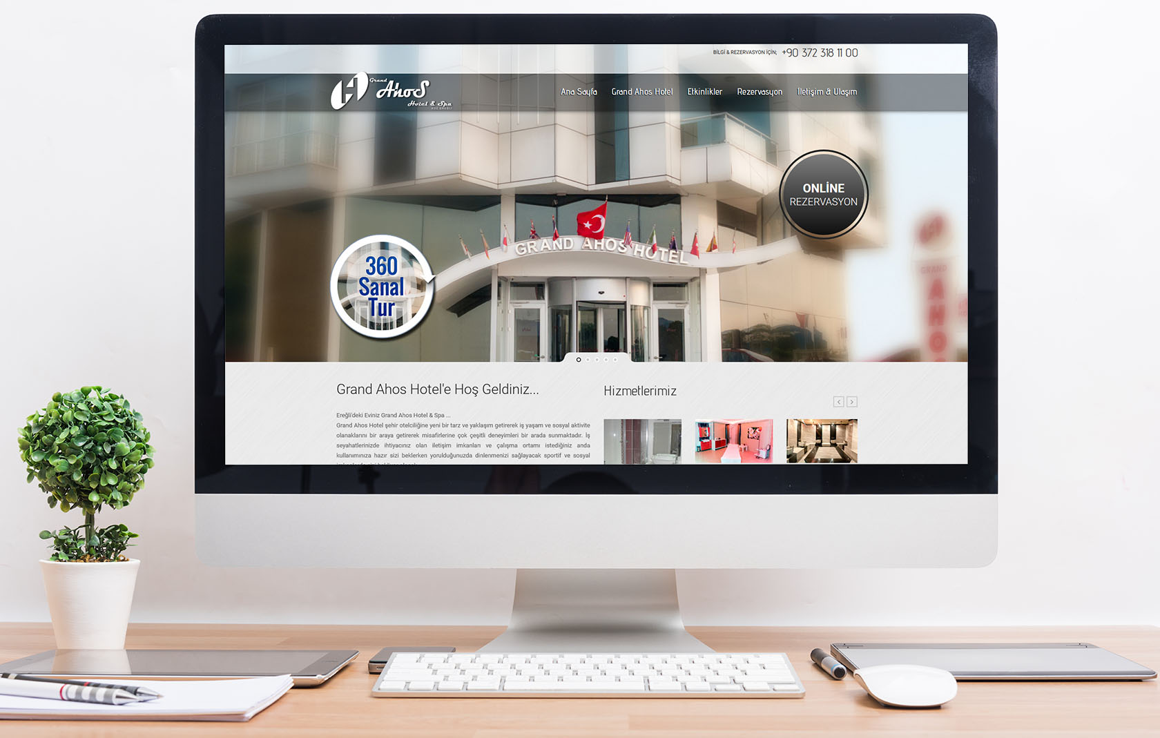 ahos - Grand Ahos Hotel Web Tasarım Çalışması