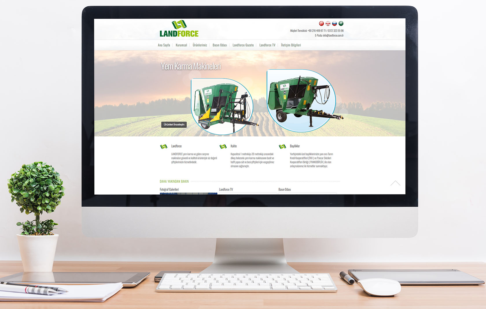 landforce - Landforce Tarım Makinaları Web Tasarım Çalışması