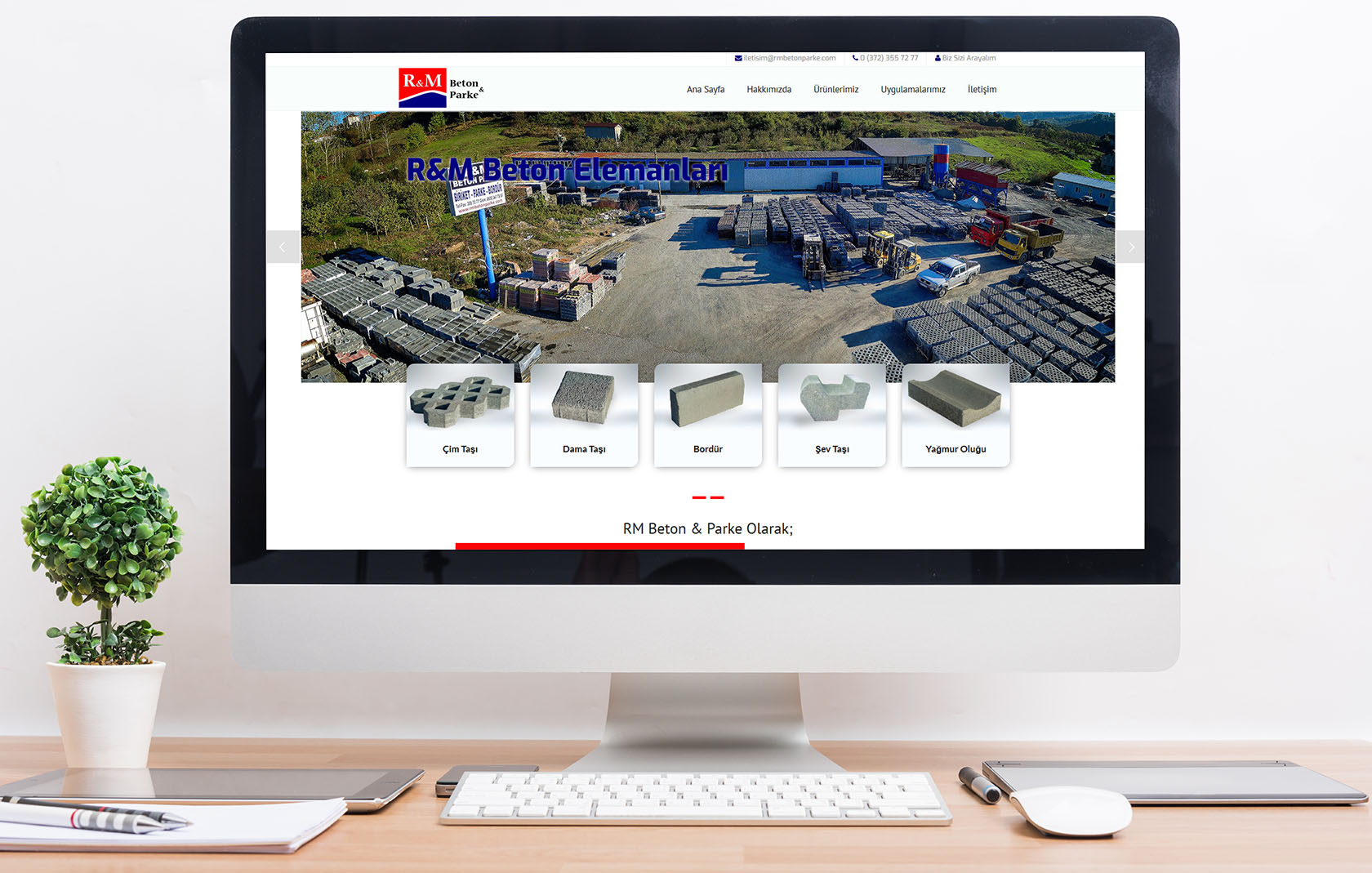 rm - R&M Beton Parke Web Tasarım Çalışması